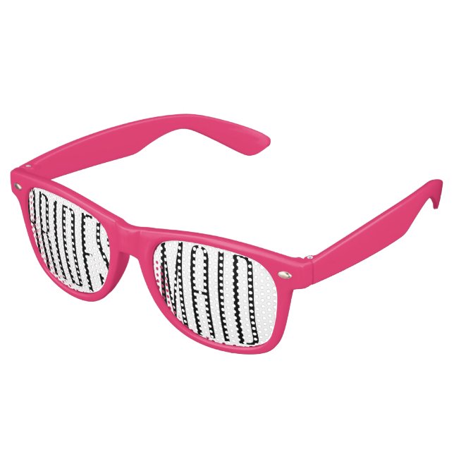Retro Gafas de Fiesta de la dama de honor rosa (Ángulo)