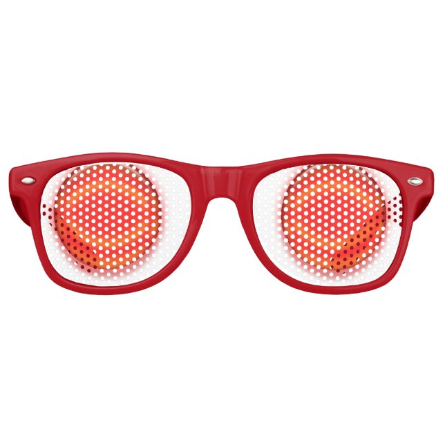Retro Gafas de fiesta - Orbes rojos (Anverso)