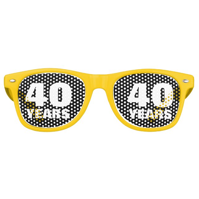 Retro Gafas divertidas para una fiesta de aniversario de (Anverso)