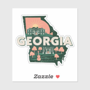 Retro Georgia Pegatina