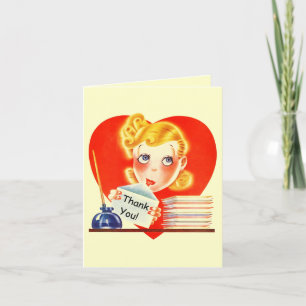 Retro gracias que las tarjetas de nota añaden un