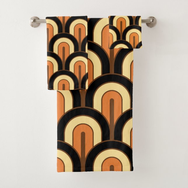 Retro Gradated Geometric Fan Pattern (In situ)