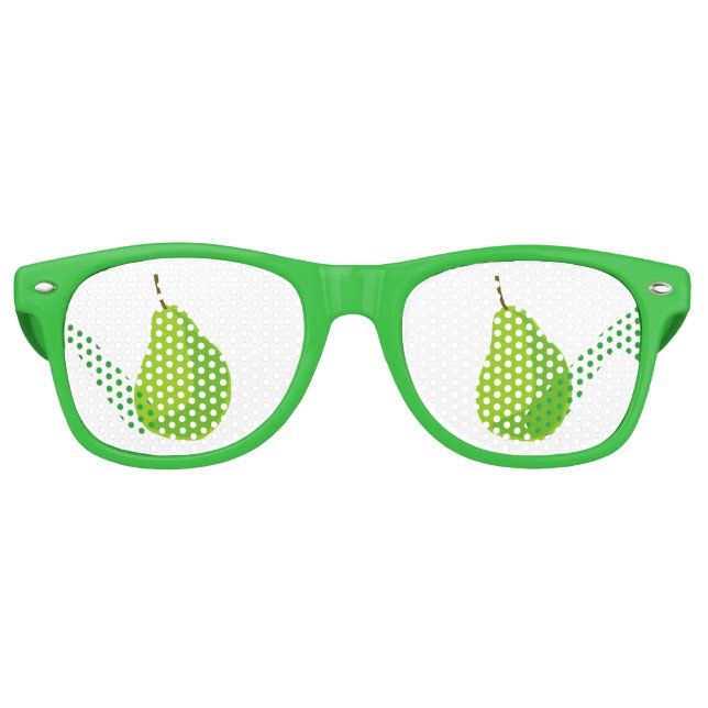 Retro Grene divertida fruta de pera fiesta sombras gafas (Anverso)