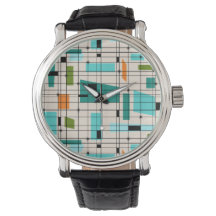 Retro Grid y Starburst reloj masculino