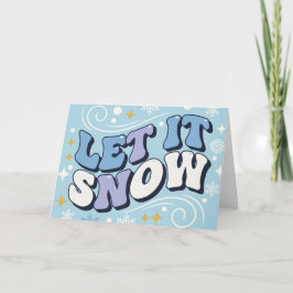 Retro Groovy Deja que nieve Feliz Navidad