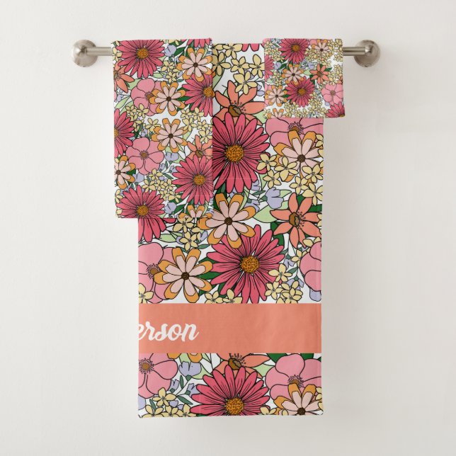 Retro Groovy Floral Daisy Boho (In situ)