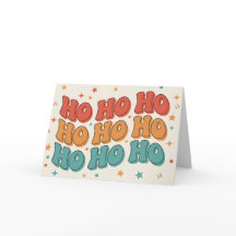 Retro Groovy Ho Ho Ho Feliz Navidad