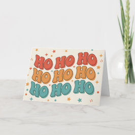 Retro Groovy Ho Ho Ho Feliz Navidad