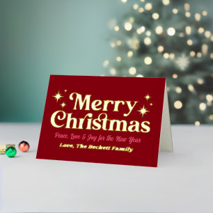 Retro Groovy Merry Christmas Photo Real Relieve me
