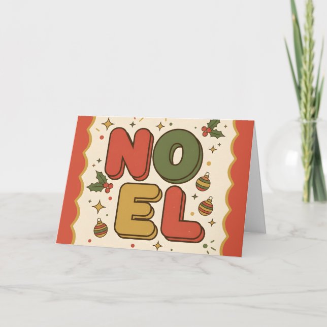 Retro Groovy Noel Feliz Navidad (Anverso)
