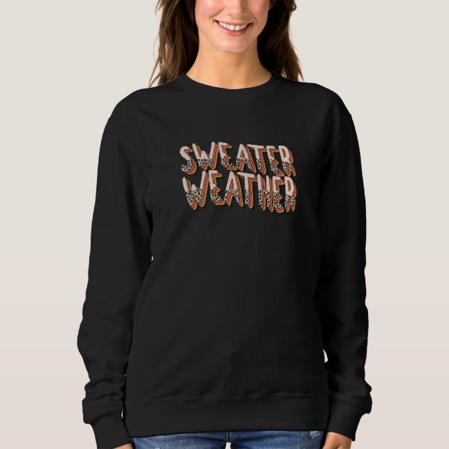 Retro Groovy Sweater Fall Winter Leopard (Anverso)