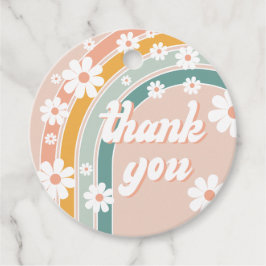 Retro Groovy Un Boho Primer Nacimiento Etiquetas d