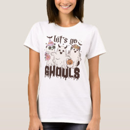 Retro Groovy Vamos Ghouls camisetas de Halloween