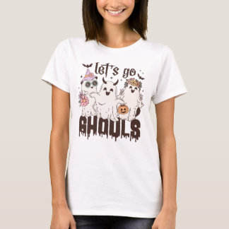 Retro Groovy Vamos Ghouls camisetas de Halloween