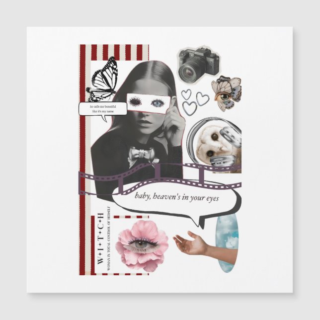 Retro Grunge Coquette Aesthetic Photo Collage (Anverso)
