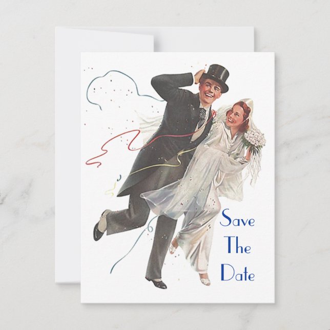 Retro GUARDAR LA FECHA ANUNCIO EZ al Personalizar (Anverso)