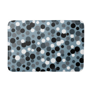 Retro Guay Gray Dots Tapón de baño de alfombra de