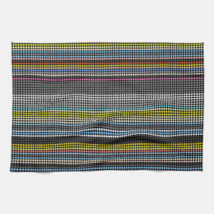 Retro hace rayas Cocina arcoiris Toalla #2
