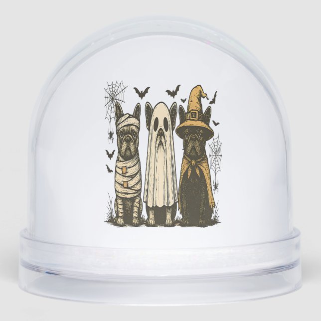 Retro Halloween Ghost French Bulldog Gothic Png (Anverso)