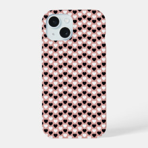 Retro Hearts Pink Black & White