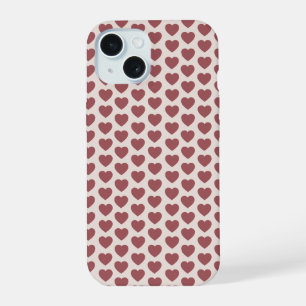 Retro Hearts Pink Burgundy Y2K Style