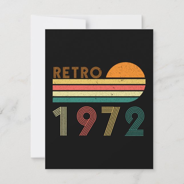 Retro Hecho En 1972 Cumpleaños 50 Años (Anverso)