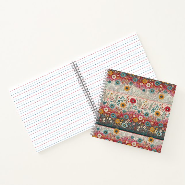 Retro Hippie: Cuaderno de Jardín de Arte Folclóric (Interior)