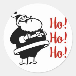 Retro Ho Ho | Etiquetas redondas