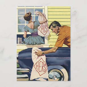 Retro Hogar Encontró Auto Azul Movido Anuncio de M