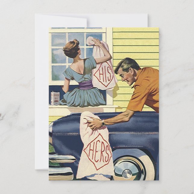 Retro Hogar Encontró Auto Azul Movido Anuncio de M (Anverso)