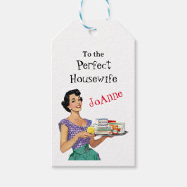 Retro Housewife Bridal Shower Gift Etiqueta