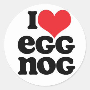 Retro I Love Eggnog Pegatinas