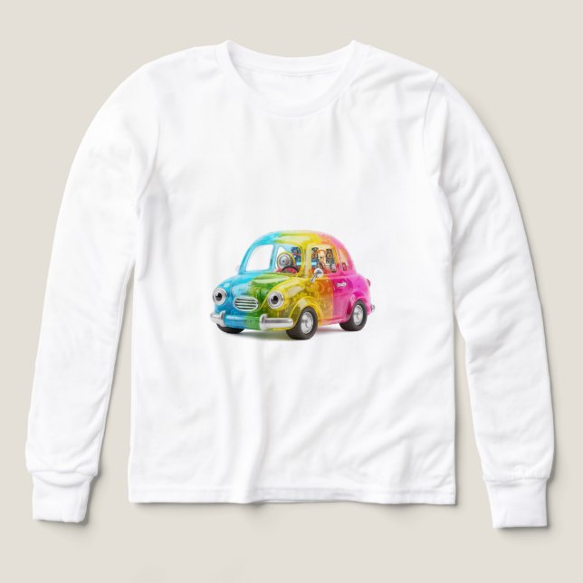 Retro Jelly Car – Colorful Transparent Toy Car Art (Diseño frontal)