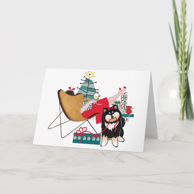 RETRO LAPPY HOLIDAYS  Tarjetas de arte de Finnish  (Anverso)