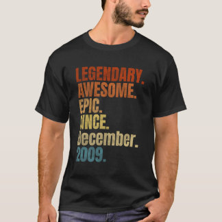 Retro Legendario Desde Diciembre De 2009 Camiseta 