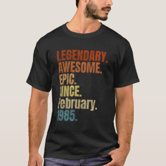 Retro Legendario Desde Febrero De 1985 Camiseta 35