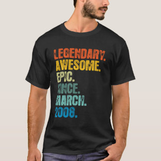 Retro Legendario Desde Marzo De 2008 Camiseta 12 A
