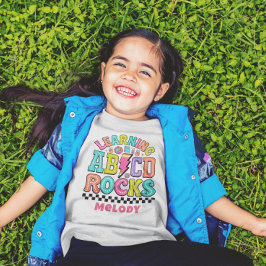 Retro lindo de vuelta a la escuela abc camiseta