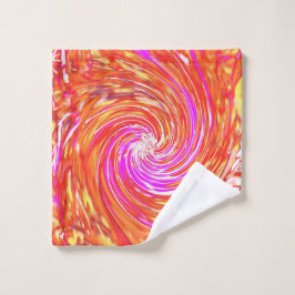Retro Magenta y colores otoñales Swirl floral