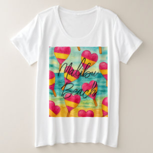 Retro Malibu Beach Colorful Ice Cream