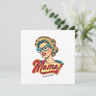 Retro mamá pop art 2 personalizado