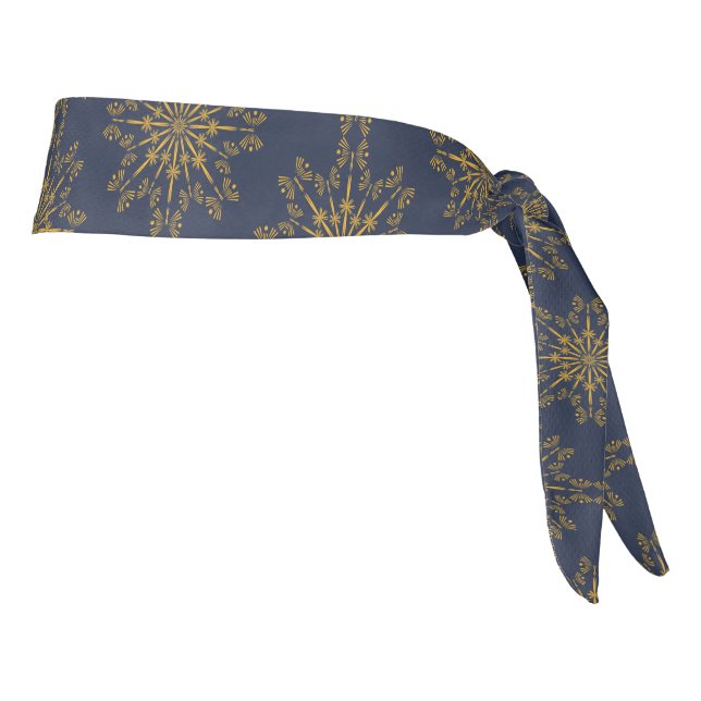 Retro Mandala Midnight Head Tie (2 tamaños) (Girar 90)