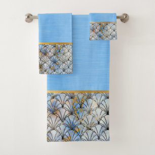 RETRO MARBLE SHELL BLUE CUARTO DE BAÑO