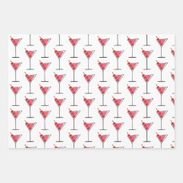 Retro Martinis 3 maneras Envolver hoja de papel de