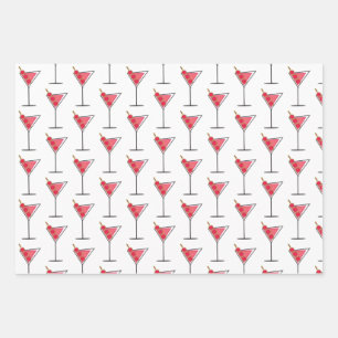 Retro Martinis 3 maneras Envolver hoja de papel de