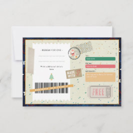 Retro Merry Christmas Script Xmas Gift Coupon