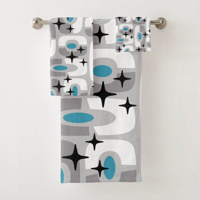 Retro Mid Century Modern Cosmic Abstract Pattern (In situ)