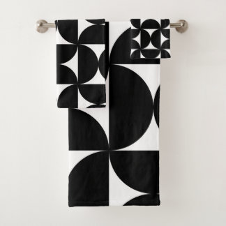 Retro Minimalist Style Black Geometric Bauhaus