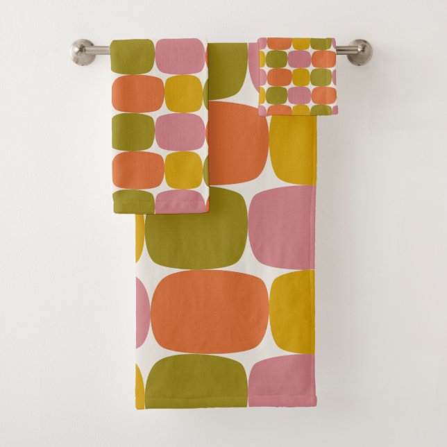 Retro mod 60s 70s towel set (In situ)