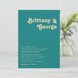 Retro moderno | Invitación a la boda tradicional V
